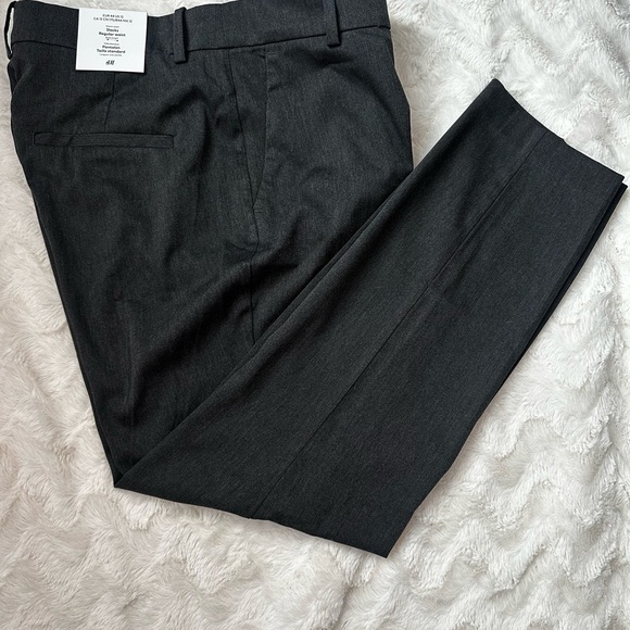 NWT H&M Women’s Size 12 Charcoal Tailored Slacks - Picture 2 of 5